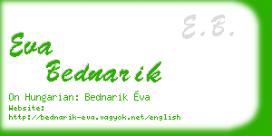 eva bednarik business card